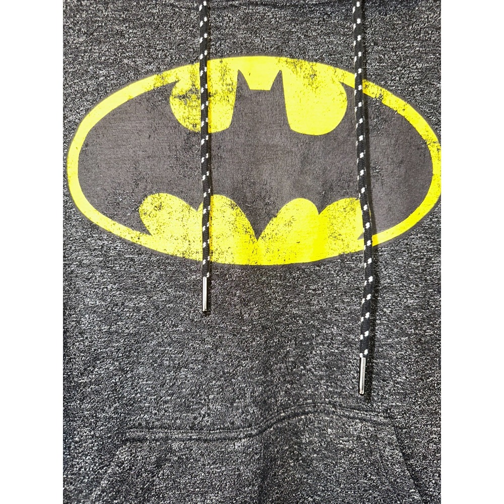 Batman DC Comics Classic‎ Logo Distressed Mens Hoodie Sweatshirt Pockets Size: M - Picture 2 of 5